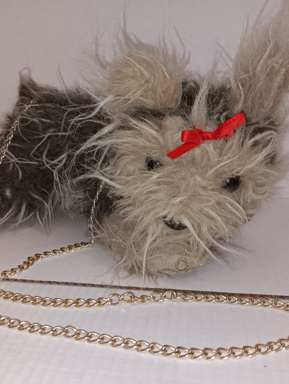 PUPPY AT HEART CUTE RIBBON CROSSBODY CHAIN ZIPPER PURSE/ BAG